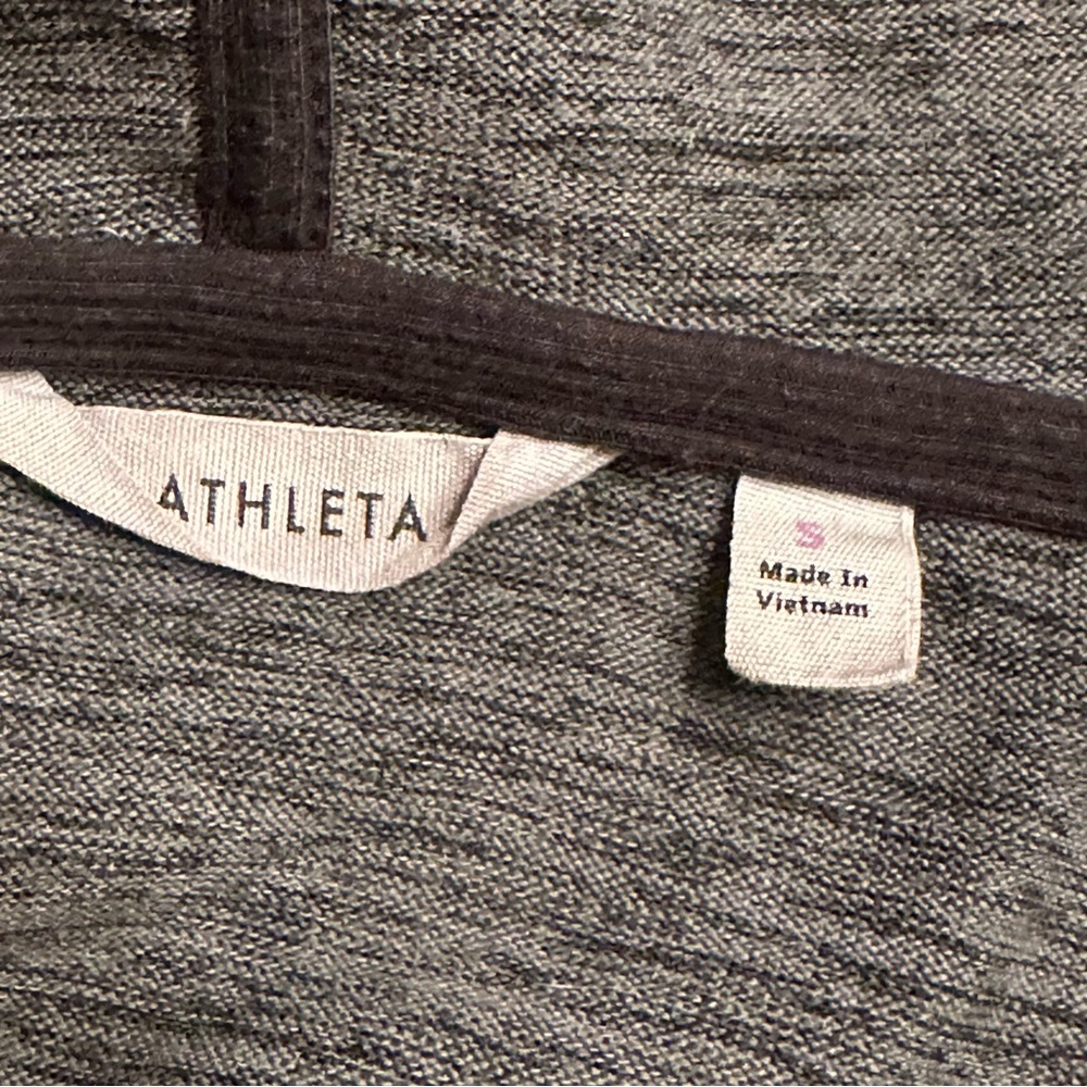 Athleta Womens Hoodie top Sz Small Grey Heather VGC - Picture 4 of 10